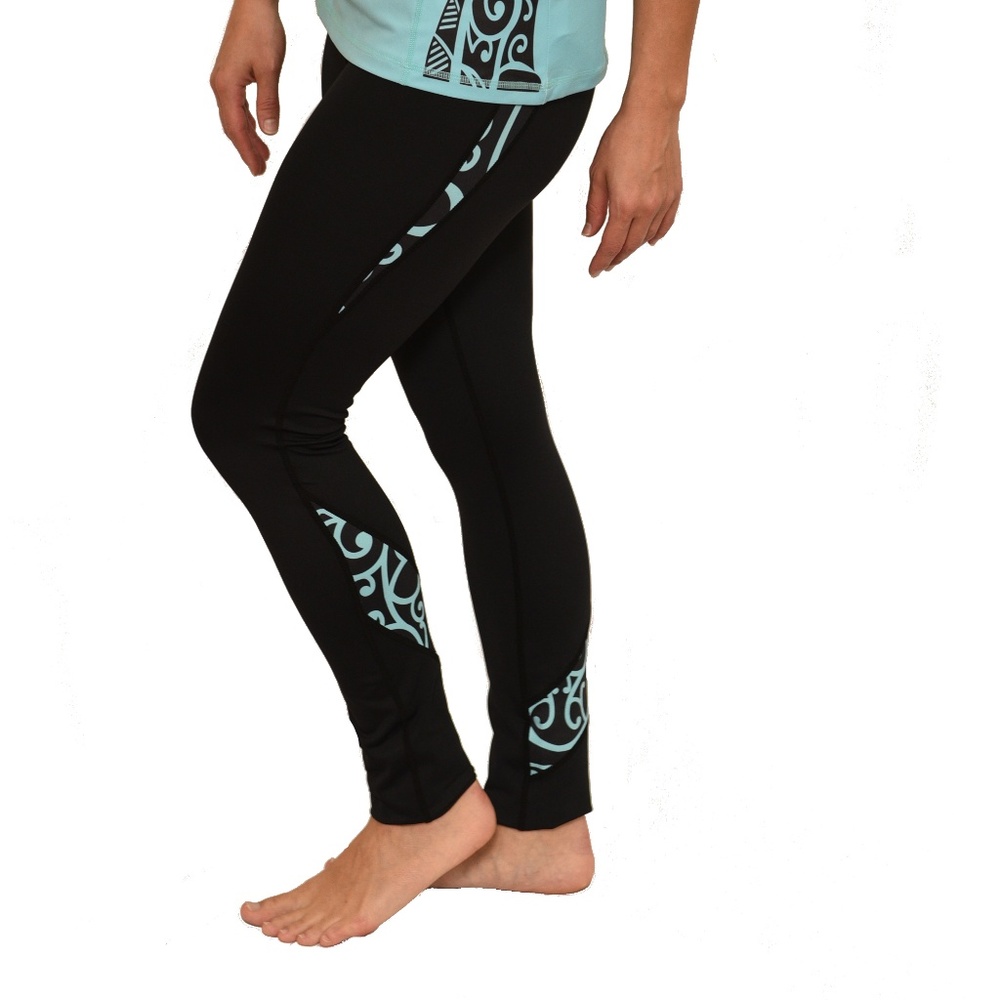 Koru Maori Polynesian Tattoo Long Yoga Pants